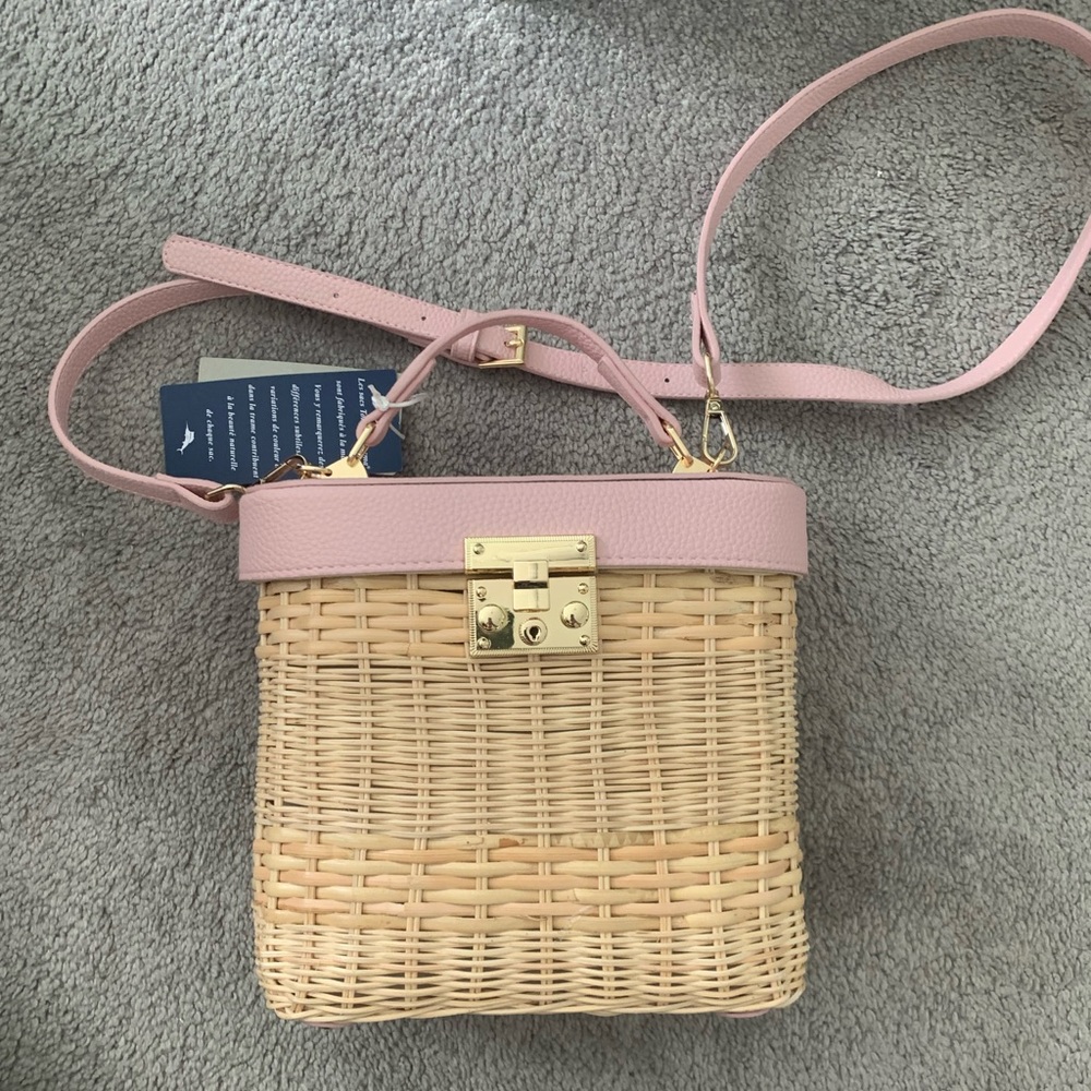 NWT Tommy Bahama Wicker Purse Bag